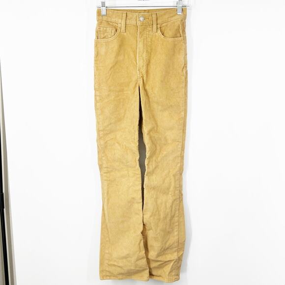 Levi’s Ribcage Boot Pants Corduroy Tan High Rise - Picture 1 of 8